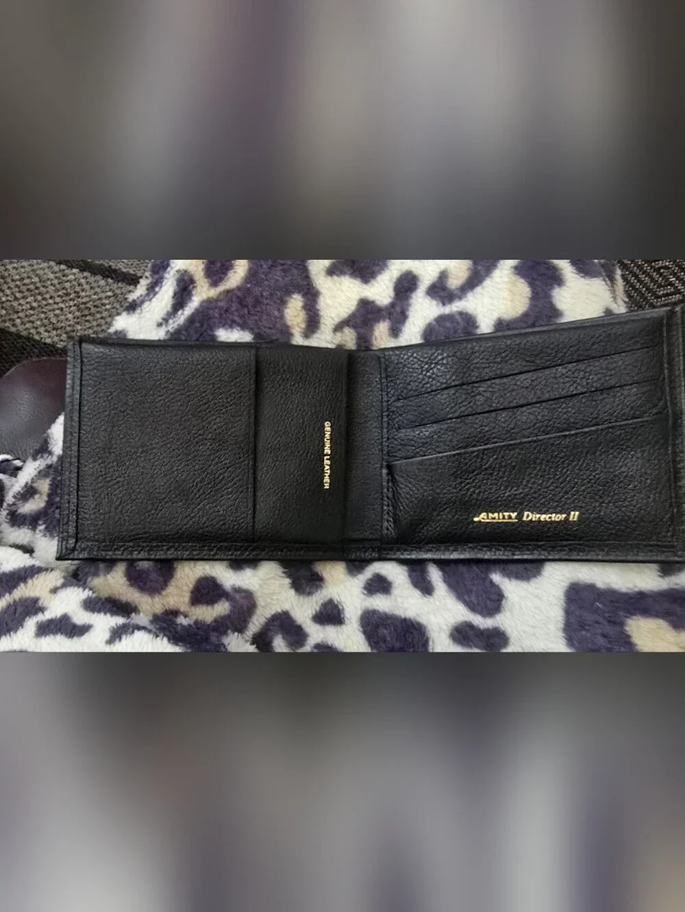Men's Black Leather Wallet Card & Key Holder
